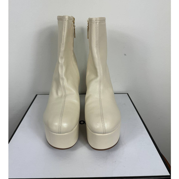 Larroude Women's Miso Platform Boots in Ivory Size 8.5 - Picture 2 of 10